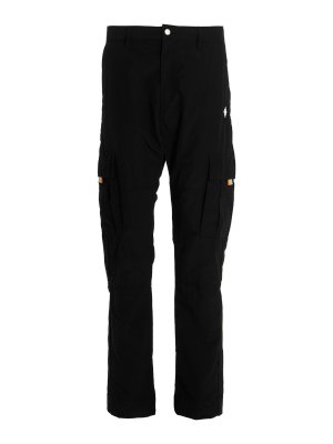 Marcelo Burlon County Of Milan: casual trousers - Cross cargo pants with embroidered logo