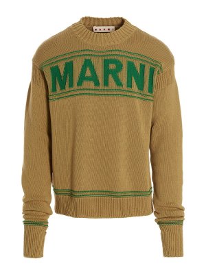 Marni: Pull col rond - Pull Col Rond - Beige