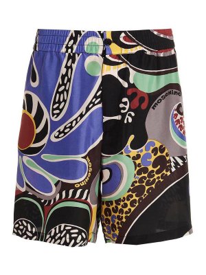 Moschino 25SS ショートパンツ マルチカラー Moschinoのマルチカラー グラフィック ショートパンツがセール中