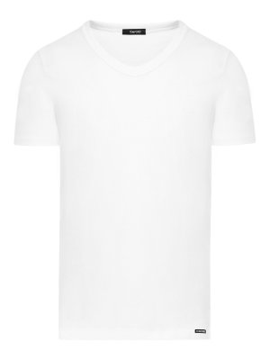 Tシャツ・カットソー ERMENEGILDO ZEGNA Men T Shirts E7364A777N01 White Zegna logo-embroidered Cotton T-shirt | White | FARFETCH