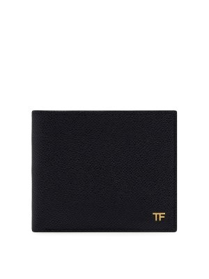 TOM FORD: wallets & purses - Leather wallet with gold detail