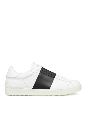 VALENTINO GARAVANI: trainers - Leather Open sneaker with band