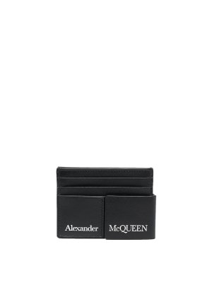 ALEXANDER MCQUEEN: wallets & purses - Leather cardholder with logo