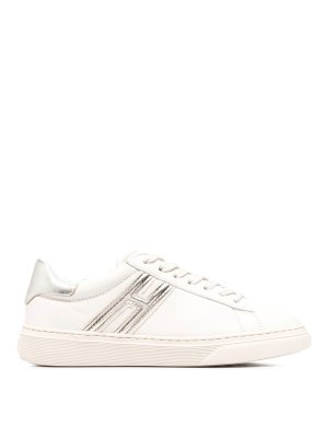 HOGAN: trainers - H365 sneakers with metallic finish and logo