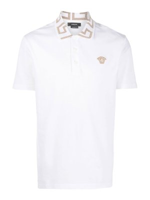 VERSACE: polo - Polo con motivo Medusa