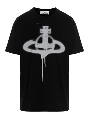 VIVIENNE WESTWOOD: t-shirts - Spray orb t-shirt