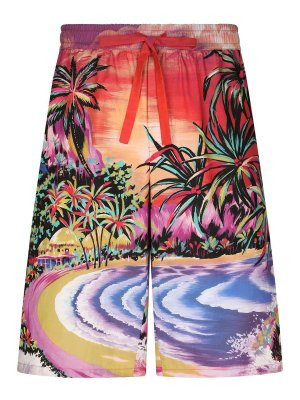 DOLCE & GABBANA: トラウザーショーツ - ショートパンツ - 赤