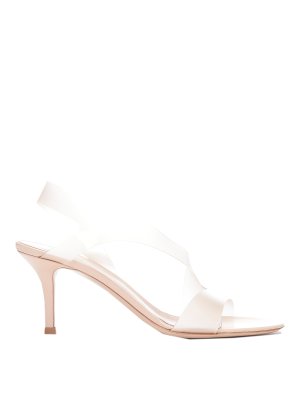 Gianvito Rossi: sandals - Transparent effect criss-cross sandals