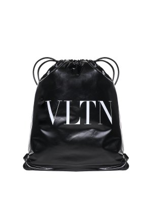 VALENTINO GARAVANI: backpacks - Leather backpack with logo