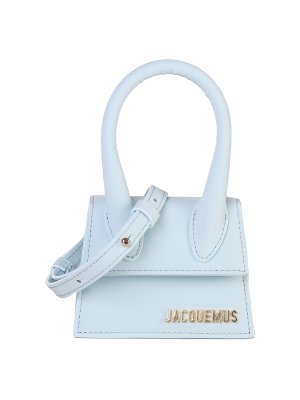 JACQUEMUS: totes bags - Leather bag with logo and reinforced handles