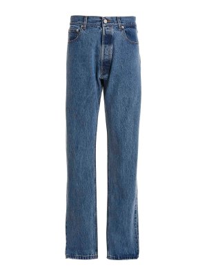 Palm Angels Faded straight leg denim jeans