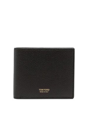 TOM FORD: wallets & purses - Logo and grained leather wallet