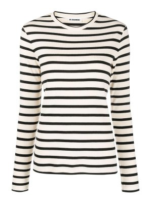 JIL SANDER: crew necks - Stripe pattern crewneck