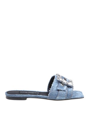 DOLCE & GABBANA: Sandalen - Sandalen - Helles Jeansblau