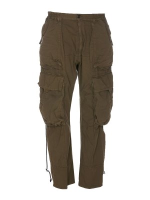 DSQUARED2: casual trousers - Green cargo casual trousers