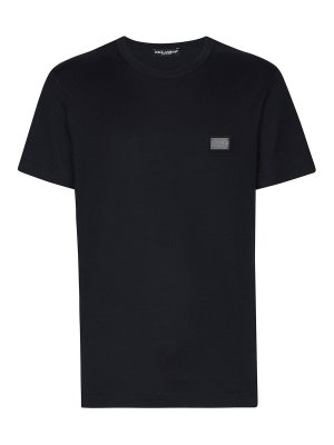 DOLCE & GABBANA: t-shirts - Crewneck cotton T-shirt with logo