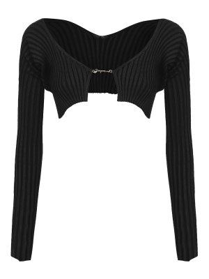 Coperni Ruched cut-out black top - Black - Women