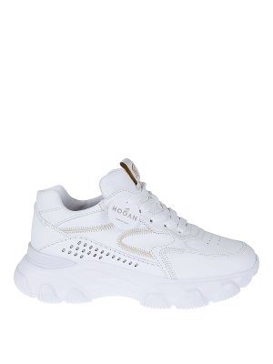 スニーカー HOGAN Women Sneakers HXW6300EU50ODZ0ZS5 White Sneakers High Top Hogan H630 WHITE, GREY, BLUE for Woman