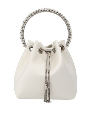 JIMMY CHOO: Bucket-bags - Bucket-Bag - Weiß