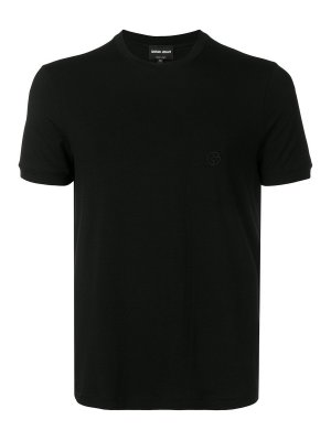 GIORGIO ARMANI: t-shirts - Black slim fit Tee
