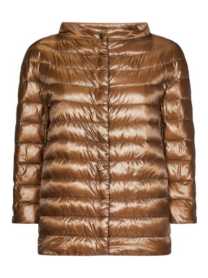 HERNO: padded jackets - Quilted padded jacket with logo