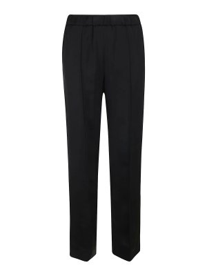 JIL SANDER: casual trousers - Elastic waisted pleated pants