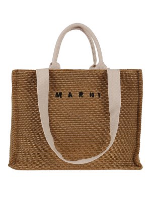 Marni: Handtaschen - Shopper - Beige