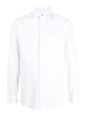 EMPORIO ARMANI: shirts - Cotton blend white shirt