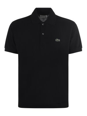LACOSTE: polo shirts - Logo embroidered cotton polo