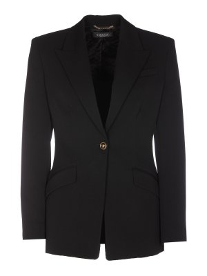 VERSACE: giacche blazer - Giacca monopetto con dettaglio reverse