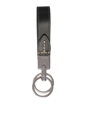 GUIDI CRD00 GROPPONE LEATHER KEY CHAIN BLACK | DOSHABURI