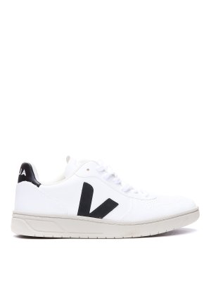 VEJA: trainers - Suede detailed V-10 sneakers with logo