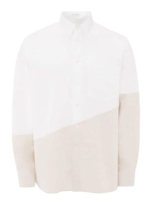 J.W. ANDERSON: shirts - Two-tone panel cototn shirt