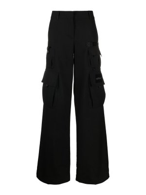 OFF-WHITE: Pantalons casual - Pantalons Décontractés - Noir