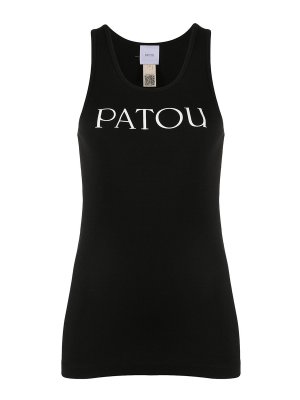 PATOU: Tops & Tank tops - Scoop neck logo tank top