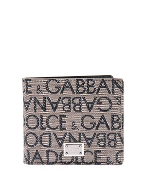 DOLCE & GABBANA: wallets & purses - Coated canvas wallet with with all-over logo