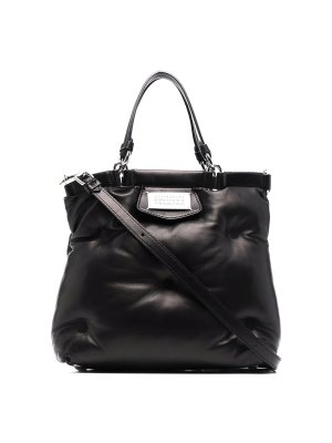 MM6 Maison Margiela Opaque leather asymmetric bag