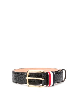 THOM BROWNE: belts - Grain leather belt