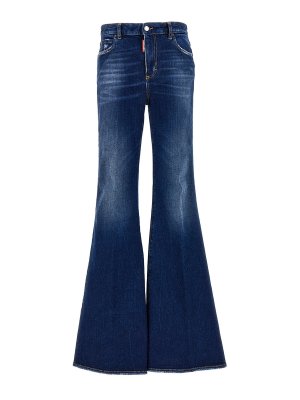 デニム・ジーパン PATOU SS23 FLARE DENIM TROUSERS (TR0300008602D) Patou Flare denim trousers - Blue - Women | TR0300008602D