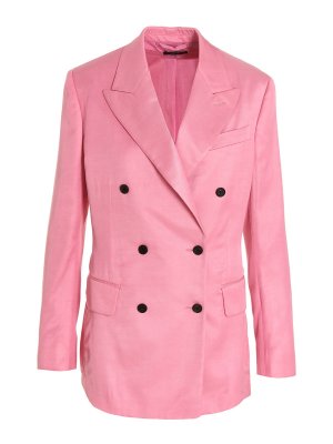 Sapio Double breasted blazer jacket | N4GABARDINESMOKINGDBLACK