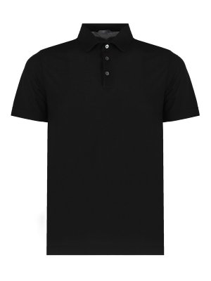 Kenzo Kenzo Paris print polo shirt - Black - Men