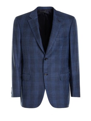BRIONI: blazers - Blue wool jacket