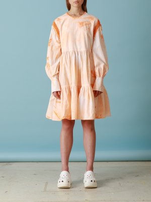 CAVIA: knee length dresses - Mafalda tie dye printed dress