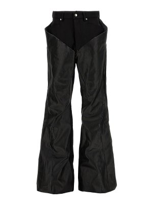 RICK OWENS: ブーツカットジーンズ - ブーツカットジーンズ - 黒