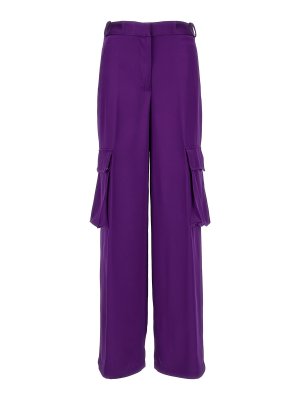 VERSACE: pantaloni casual - Pantaloni cargo in raso