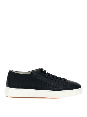 SANTONI: sneakers - Sneaker stringate in pelle