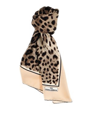 DOLCE & GABBANA: Stoles & Shawls - Leopard printed silk twill scarf