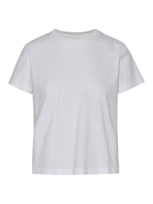 KHAITE: t-shirts - White cotton emmylou t-shirt