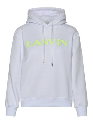 LANVIN: Sweatshirts & Sweaters - White cotton sweatshirt