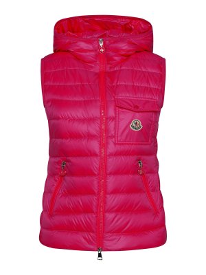 MONCLER: padded jackets - Glygos vest in fuchsia nylon